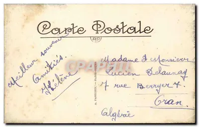 Chenonceau (Loire-et-Cher) — O Castelo (lado Norte) — Vista da Grande Avenida — A. Papeghin, Paris — Verso