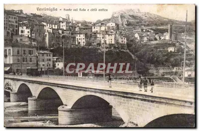 Ventimiglia — Most nad Roią i stara miasto — Edit. L. Lanfredi