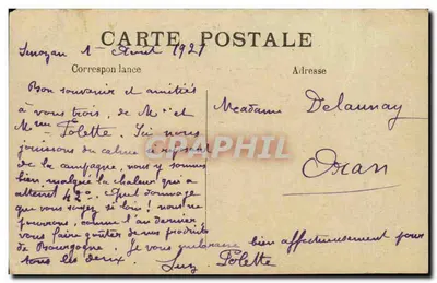 Saint-Point — Castelo de Lamartine - As Flores — Edit, Petit, Mâcon — Verso