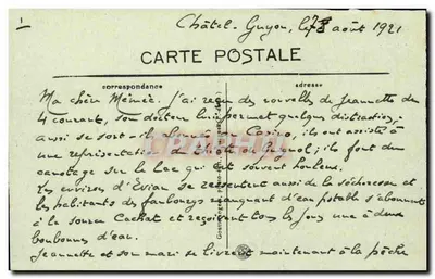 Clermont-Ferrand — Avenida Charras, Avenida da Estação e Avenida da Cruz-Morel — G. d'O. — Verso