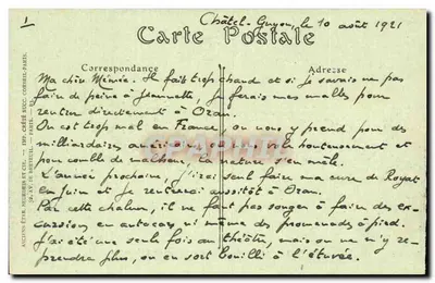 Châtel-Guyon — Ogólny widok z Calbaire — J.H. wydawca, nr 172 — Rewers