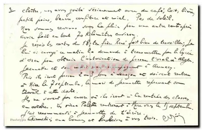 Ilha de Salagnon (Lago Léman) — vista da villa na ilha — Fototipia de Neuchâtel — Verso