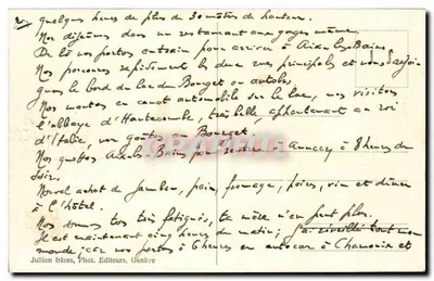 Aix-les-Bains — Établissement Thermal — J. J. 8405 — Verso