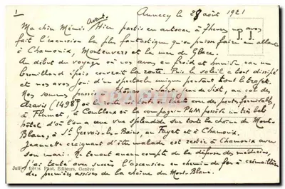 Lix-les-Bains — Vista scattata dall'Hotel Splendide Excelsior — J. J. 8378 — Verso