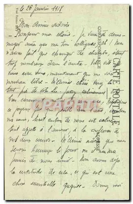 Reims nos anos de bombardeios 1914-1917 — O Hotel de Ville — Fachadas da rue des Consuls e da Grosse Ecritoire — Coleção G. Dubela, Reims — Verso