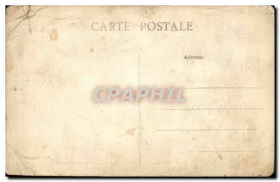 Aubusson Bilhete postal antigo Visão dos ateliês de tapeçaria Manufatura de Tapetes e Tapeçarias — Verso