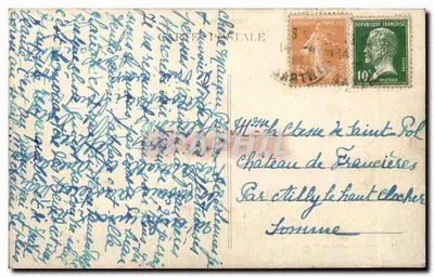 Solesmes — Ogólny widok klasztoru i doliny Sarthe — Wydawca nieznany — Rewers
