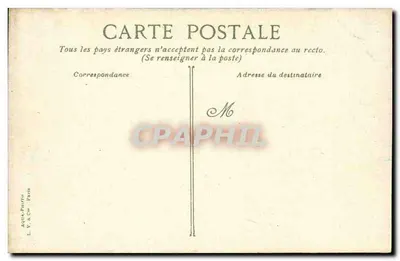 Nancy - Porte Stanislas — widok arki monumentalnej z pieszymi — wydane przez L.V. & Cie — Rewers