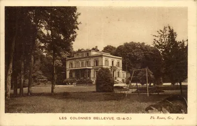 As Colunas Bellevue (S.&O.) — visão da villa — editor Ph. Rosen, Gr., Paris