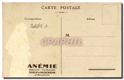PARIS — Esplanade des Invalides — Angeboten von Hemoglobine Deschiens — Rückseite