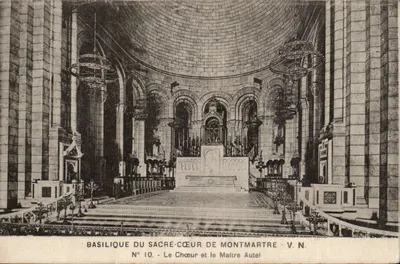 Basílica do Sagrado Coração de Montmartre — O Coro e o Altar-Mestre — V. N. N° 10