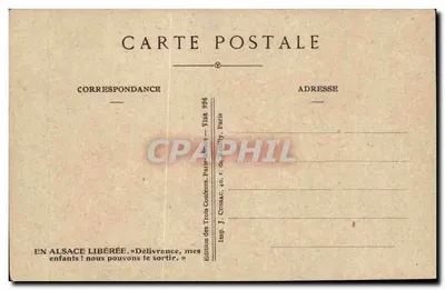 Gevrijde Alsace — 1871-1918 — Uitgave van de Drie Confeurs, Parijs — Achterkant