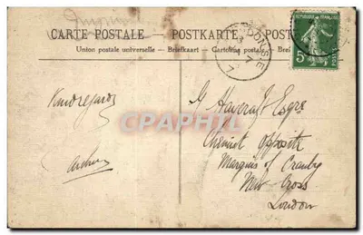 Wodospad Bois de Boulogne — Paryż — wydawca A. de L'École de Paryża — Rewers