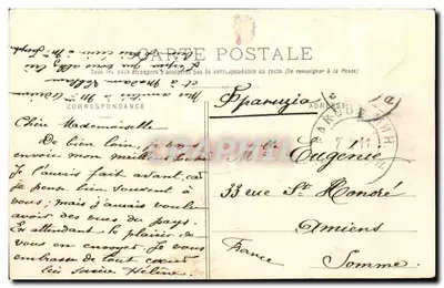 Napoleon przyjmuje Królową Prus w Tilsitt (6 Lipca 1807) — seria 1113 — wydawca nieznany — Rewers