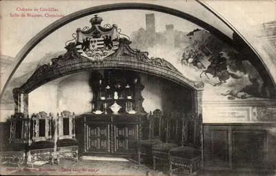 Castelo de Condillac — Sala de Blacons, Lareira — Papeterie Chapuis, Montellinar, Chloé Lang filho mais velho