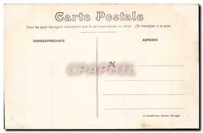 Châteauneuf-sur-Cher — Cour d'honneur du Château — editor A. Auxenans, Bourges, n°721 — Verso