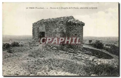 Le Thor (Vaucluse) — Ruines de la Chapelle de St-Pierre, admirables sculptures — Édition J. Martin, n°2