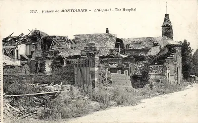 Ruínas de MONTDIDIER — O Hospital — editor L. Broude, n° 3307