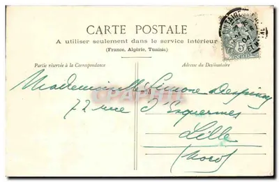 Parque de Fontainebleau — Visão do Canal — Thibault, editores, Fontainebleau-Melun, n°47 — Verso