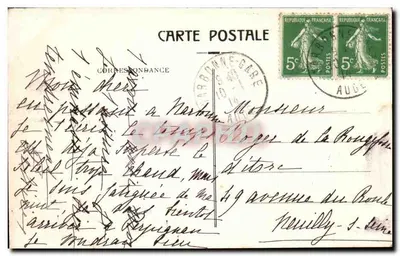 Miasto Carcassonne — Wieże Narbonnaise i Trésor — Wydawca: Fototypia Szkoły Narodowej — Rewers