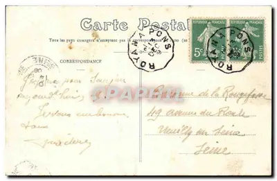 La Grande Conche à l'heure du bain — Royan, Charente-Inférieure — Cliché Braun & Cie, n°757 — Verso