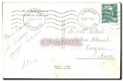 Casa dos Buissonnets — Lisieux (Calvados) — Edições Gaby — Verso