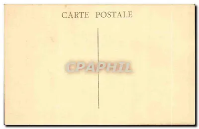 MARSEILLE - Pałac Longchamp — widok z ogródka z fontanną i budynkami — Rewers