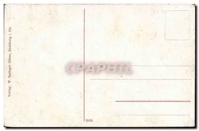 Ulrichsburg bei Rappoltsweiler (Vogesen) — zrujnowany zamek na wzniesieniu — wydawca W. Springer Söhne, Strasbourg — Rewers