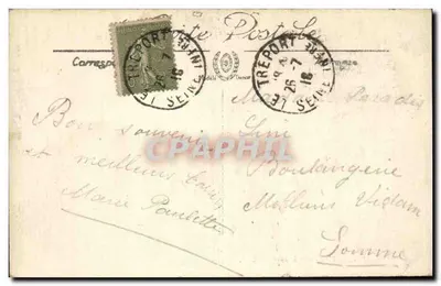Le Tréport — Katedra i Port — L. J. — Rewers