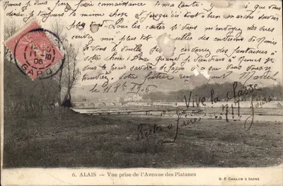 Alais — Visão tirada da Avenida dos Plataneiros — B. F. Chalon & Saône