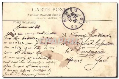 Alais — Visão tirada da Avenida dos Plataneiros — B. F. Chalon & Saône — Verso