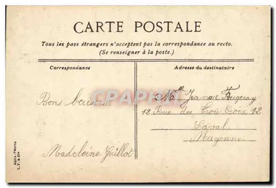 Angers. Statua Chevreula — n°268 — wydawca L.V. & Cie — Rewers