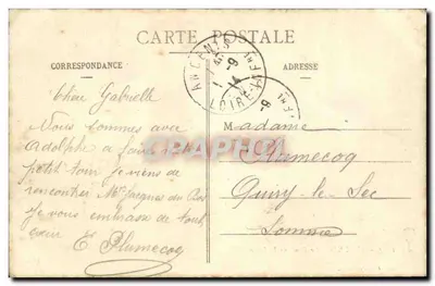 Ancenis - Il ponte sul fiume Loira — editore Artaud-Nozais, Nantes, n° 1014 — Verso