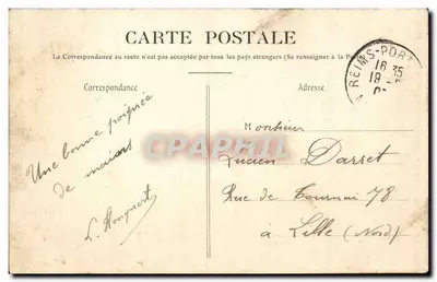 Reims — Kiosque da Patte d'Oie — editor anônimo, n° 71 — Verso