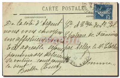 Royan (Côte d'Argent) — La Promenade de Foncillon — Pêcheurs à marée basse — BR-4221 — Verso