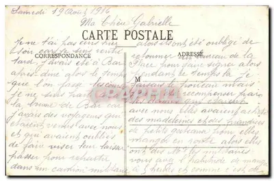 Verdun bombardowany — Wydawnictwo Yve H. Dutil, Bar-le-Duc — Rewers