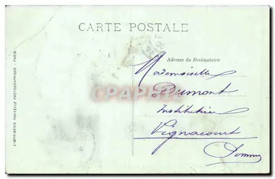 Rouen — Bon-Secours — Szczegółowy widok pomnika Jeanne d'Arc — LL. n°119 — Rewers