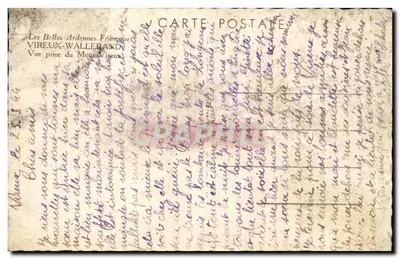 Vireux-Wallerand — Vista presa dal Mont Vireux — Cartolina postale — Verso