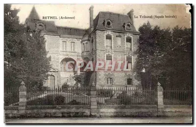 Rethel (Ardennes) — O Tribunal (fachada lateral) — E. Wilmet, fot. edit. Rethel