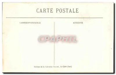 Pabirac (Lot) — Suszony jezioro i duży dach — wydawnictwo Librairie Baudel, St-Céré (Lot) — Rewers