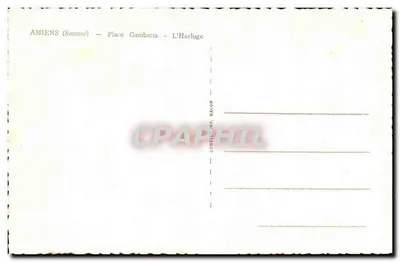 Amiens (Somme) — Piazza Gambetta — L'Orologio — Verso