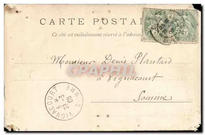 Vista aérea de Nice — com inscrição manuscrita — editor desconhecido, n° 439 — Verso