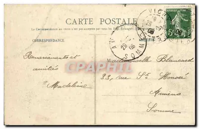 Vichy — Aleja nowego Parku — Wydawca P. de Vichy — Rewers