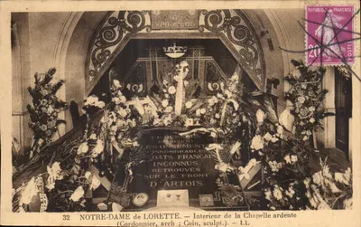Notre-Dame de Lorette — Wnętrze kaplicy żałobnej — (Cordonnier, arch ; Coin, sculpt.) — LL