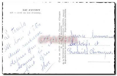 Lago de Annecy — Abril — G. ROSSET-MIGNOD — Verso