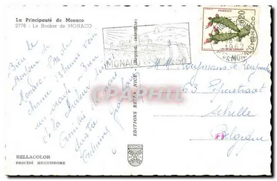 Le Rocher de Monaco — widok panoramiczny — Éditions Rellacolor, n° 2776 — Rewers