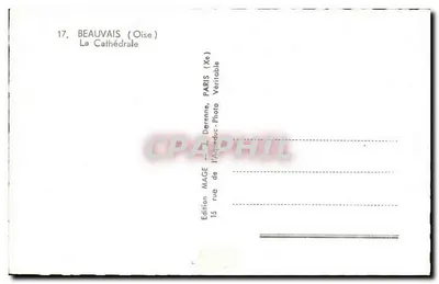 Beauvais — Katedra (Xe) — Wydawnictwo MAGE, Paryż — Rewers