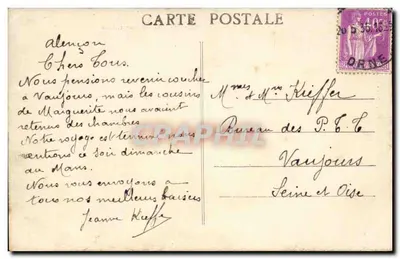 Alençon - Il Castello dei Duchi — Edizione dei Magasins Réunis, Alençon — Verso