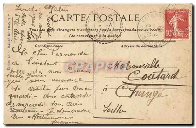 Angers — panorama miasta (Doutre) — L.V. & Cie, nr 292 — Rewers