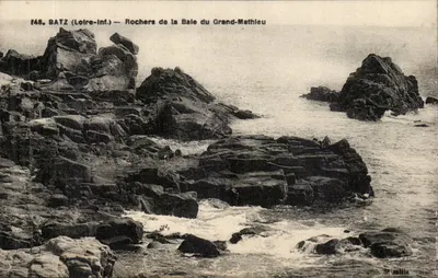 Batz (Loire-Inf.) — Rochers da Bale do Grand-Mathieu — F. Chapeau, Imp. Edit., Nantes